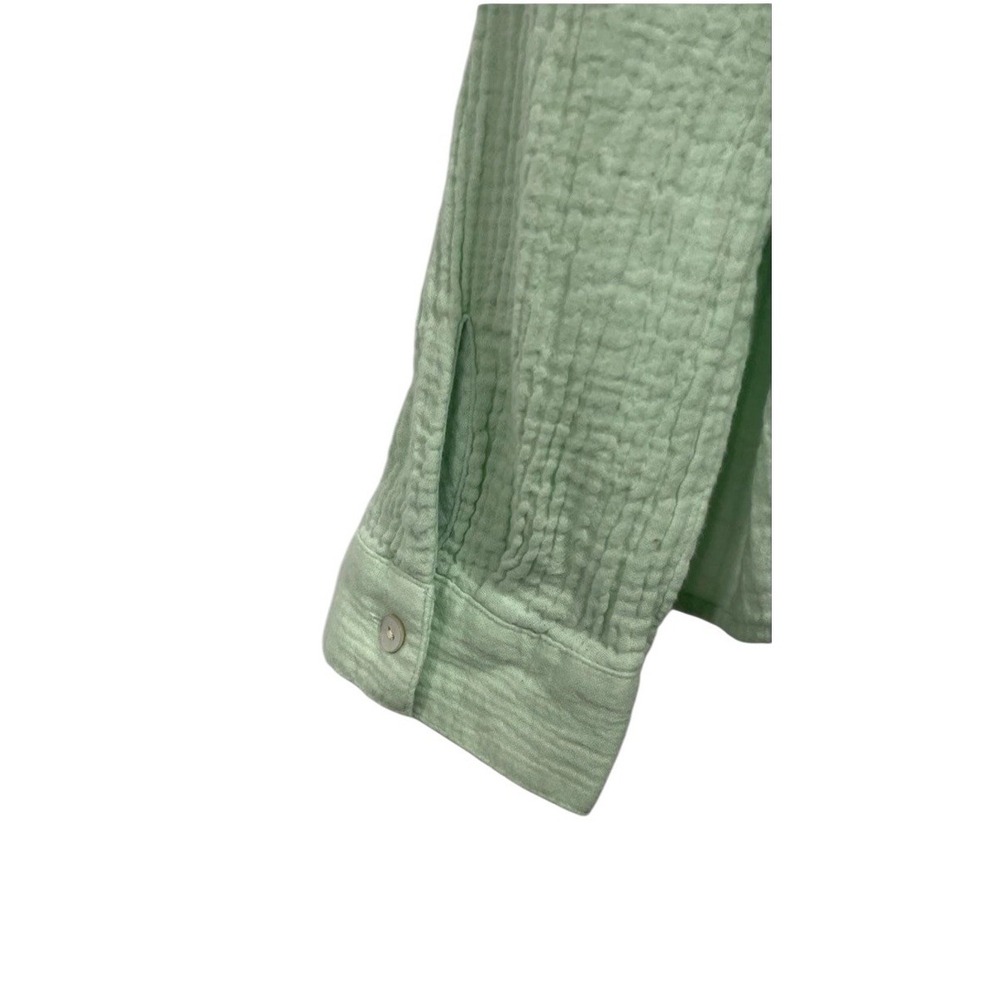 🔥J.Jill Cotton-Gauze 💚V-Neck  Tunic Blouse Boho Comfort Cool‎ Lg petite $79 - Picture 6 of 7